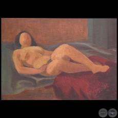 Mujer reclinada - Artista: Ofelia Echage Vera - Ao: c. 1945
